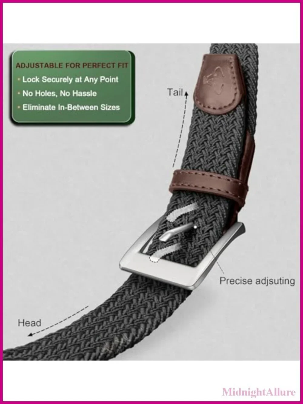 Woven Braided Stretch Web Belt 2 Pack Men Adjustable Golf Casual Gift Boxed